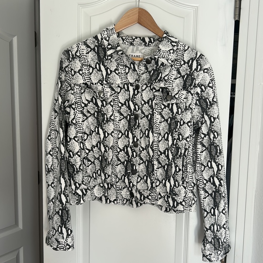 Frame Denim “gris multi” python jacket - Picture 4 of 9
